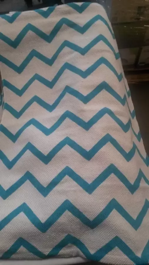 Bombay Vloerkleed Zigzag Blauw wit 60x90cm