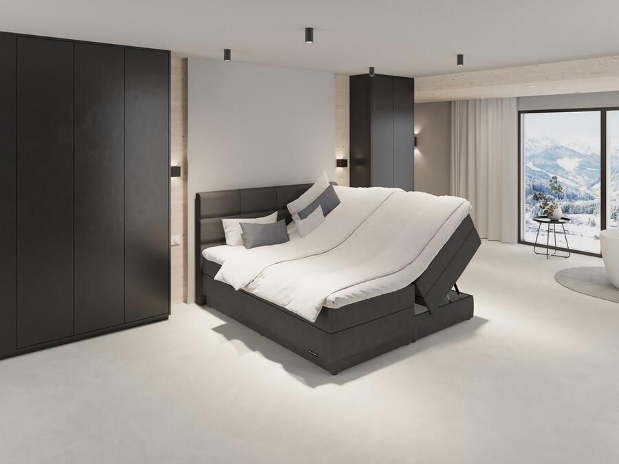 Bommel & Bach Opbergboxspring Ehrwald 160 x 200 cm Antraciet