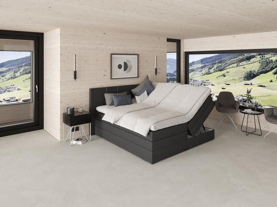 Bommel & Bach Opbergboxspring Lermoos 180 x 200 cm Deep Black