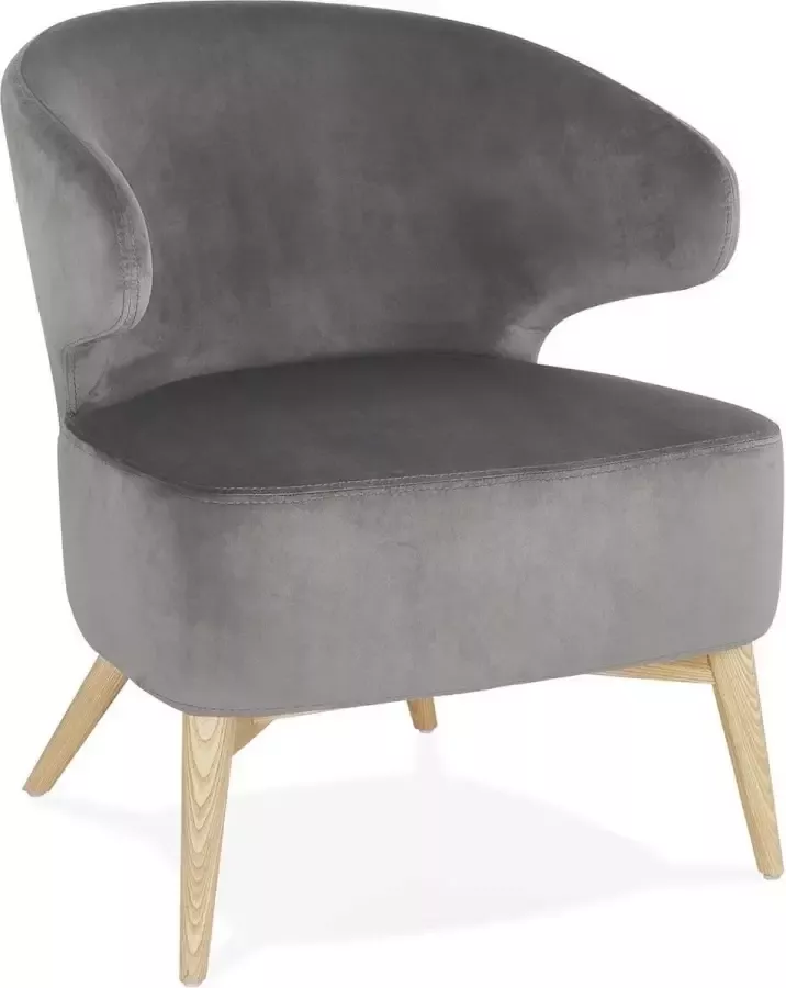 KokoonDesign Fauteuil MELICK Grijs-Naturel