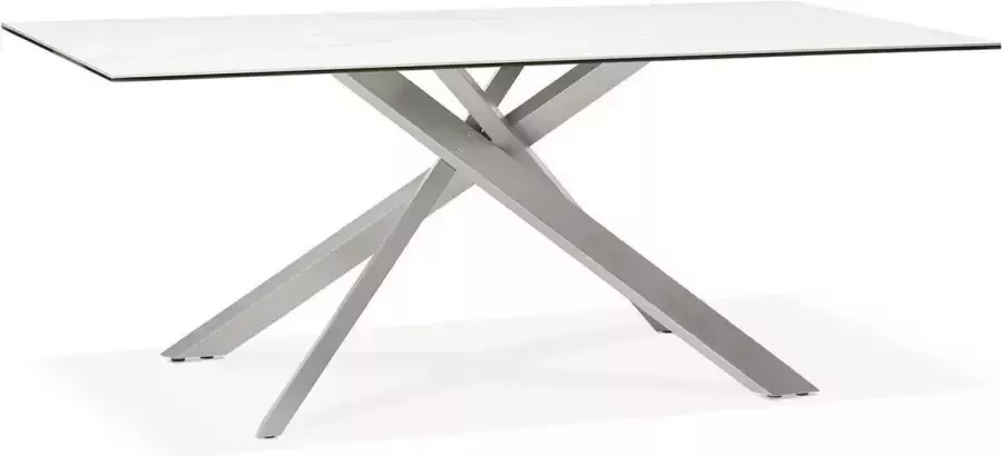 Bondy Living Viedma Eettafel Marmer Wit Staal
