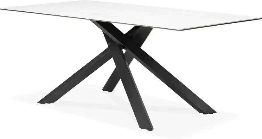 Bondy Living Viedma Eettafel Marmer Wit Zwart