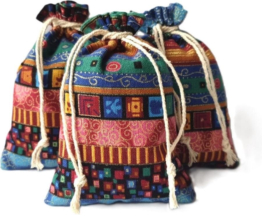 Bonheur de Provence Bonheur de Provence© Geurzakjes met biologische lavendel uit de Provence 3 x 35 gram veelkleurige linnen zakjes geurzakjes kledingkast - Foto 2