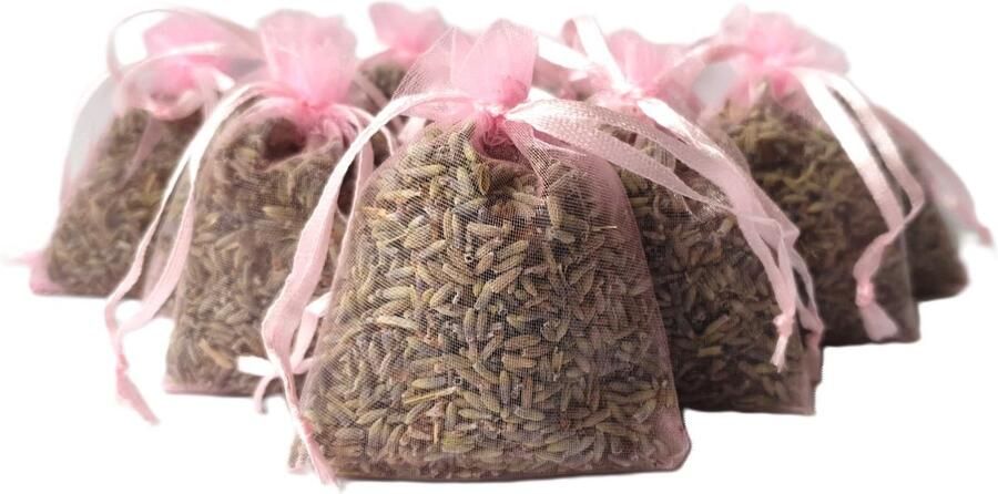 Bonheur de Provence Lavendel geurzakjes Biologische lavendel uit de Provence 10 zakjes à 6 gram roze geurzakjes kledingkast