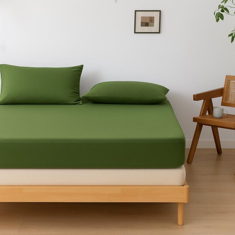 Boomba Bamboo Hoeslaken (Topdekmatras) Deep Moss Premium 160x220 210 Premium 100% Biologisch Bamboe – Zijdezacht Ademend & Duurzaam