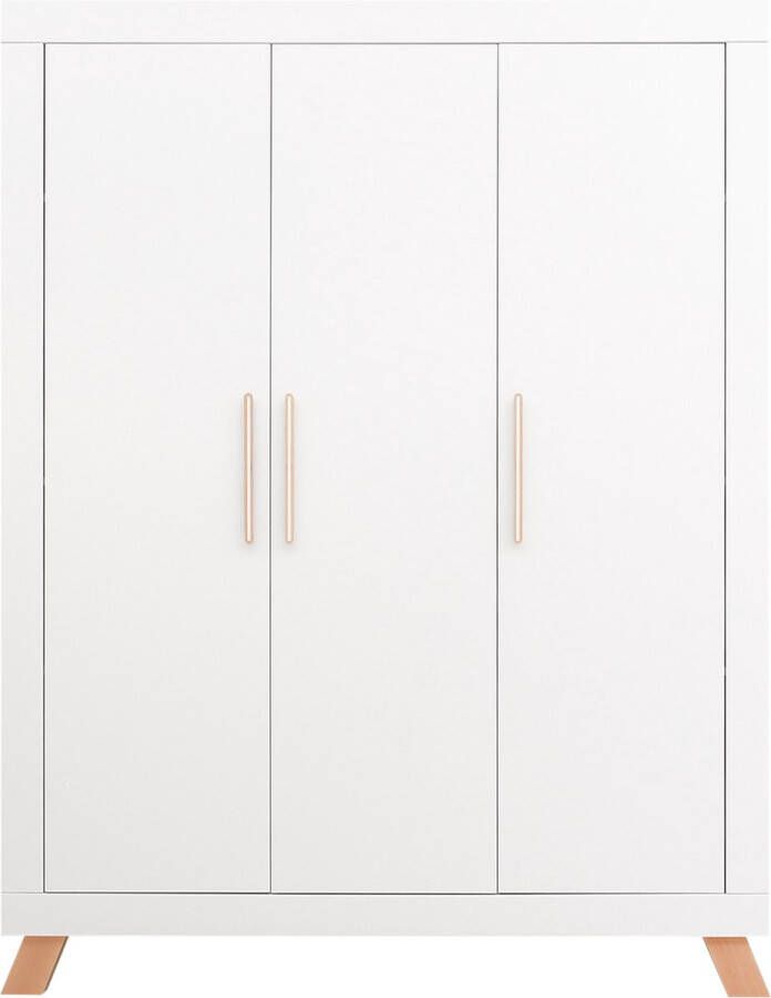 Bopita Lisa Kledingkast Wit Naturel 3-Deurs