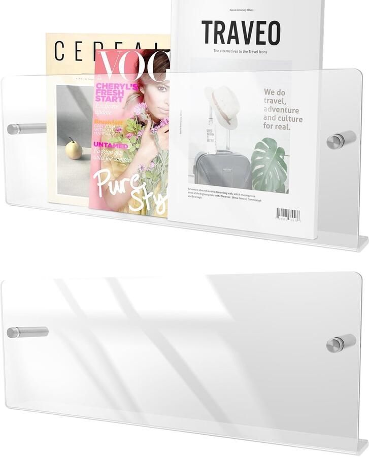 Boraboi Acryl Transparante Wandplank voor Stijlvolle Organisatie en Display van Boeken en Decoraties