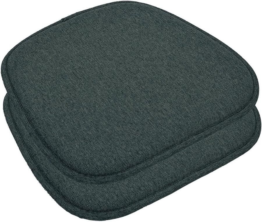 Boraboi Comfortabele Antislip Stoelkussens Set van 2 voor Binnen- en Buitengebruik Zwart