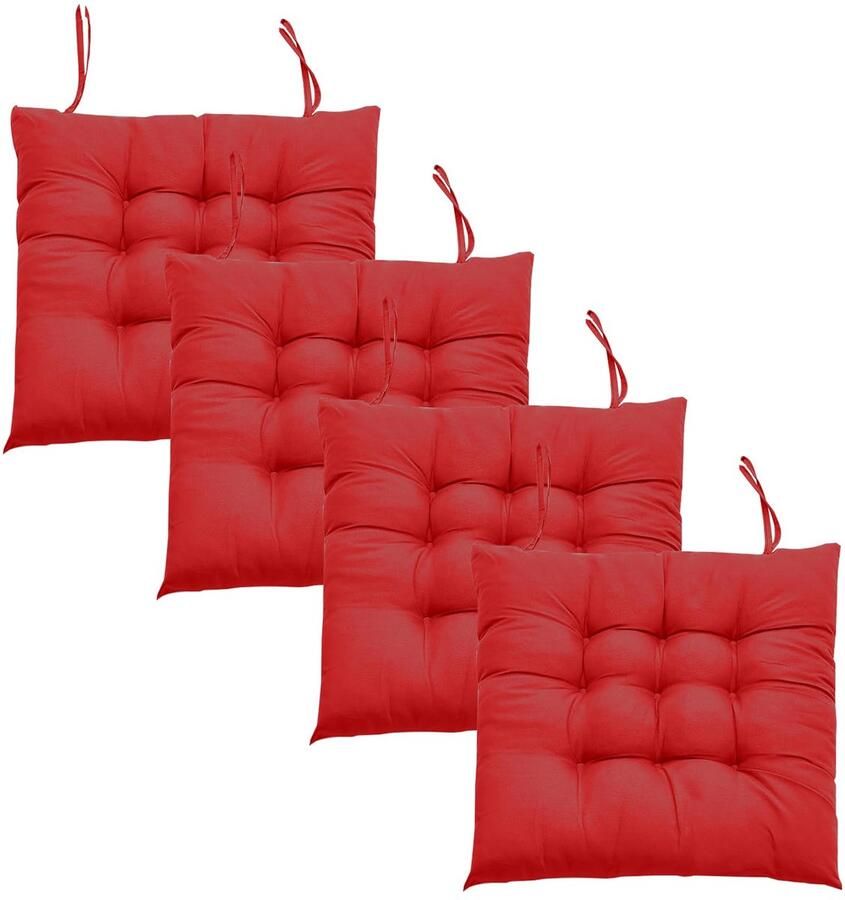 Boraboi Comfortabele Set Van Vier Zitkussens Voor Stoelen Antislip En Zacht Voor Verschillende Gebruiken