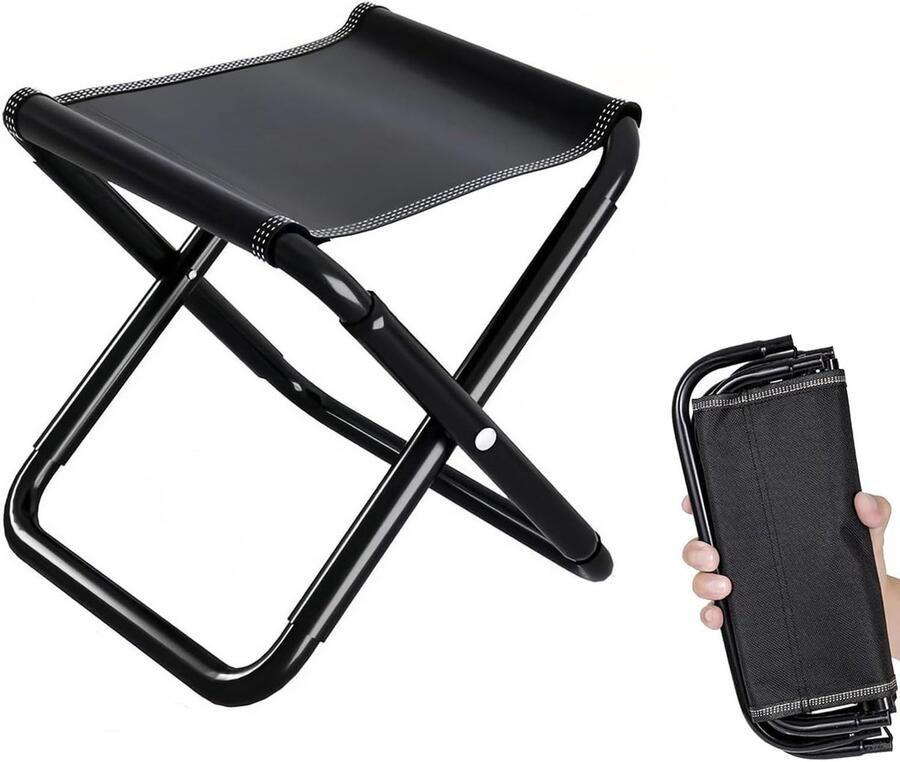 Boraboi Compacte en Draagbare Opvouwbare Kruk voor Kamperen Vissen Reizen en Outdoor Avonturen