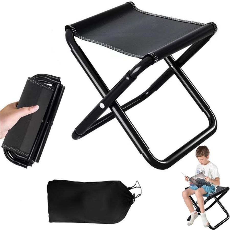 Boraboi Compacte en Draagbare Opvouwbare Kruk voor Outdoor en Indoor Activiteiten met Opbergtas