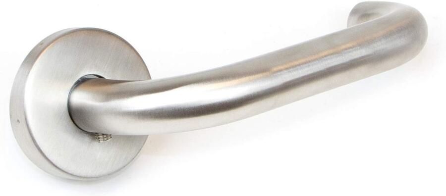 Boraboi Deurkrukset met rozetten voor binnendeuren U-vormig ontwerp roestvrij staal geborsteld nikkel afwerking