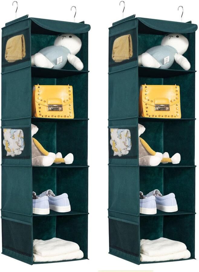Boraboi Efficiënte Hangende Kledingkast Organizer met 5 Vakken voor Optimale Opbergruimte en Gemakkelijk Sorteren