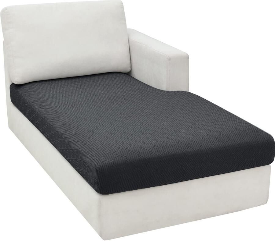 Boraboi Elastische bankovertrek voor L-vormige hoekbanken met extra stretch en bescherming donkergrijs