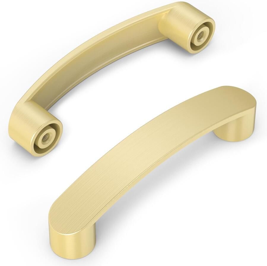 Boraboi Elegant en Functioneel: Set van 10 Moderne Keukengrepen en Meubelgrepen in Geborsteld Messing