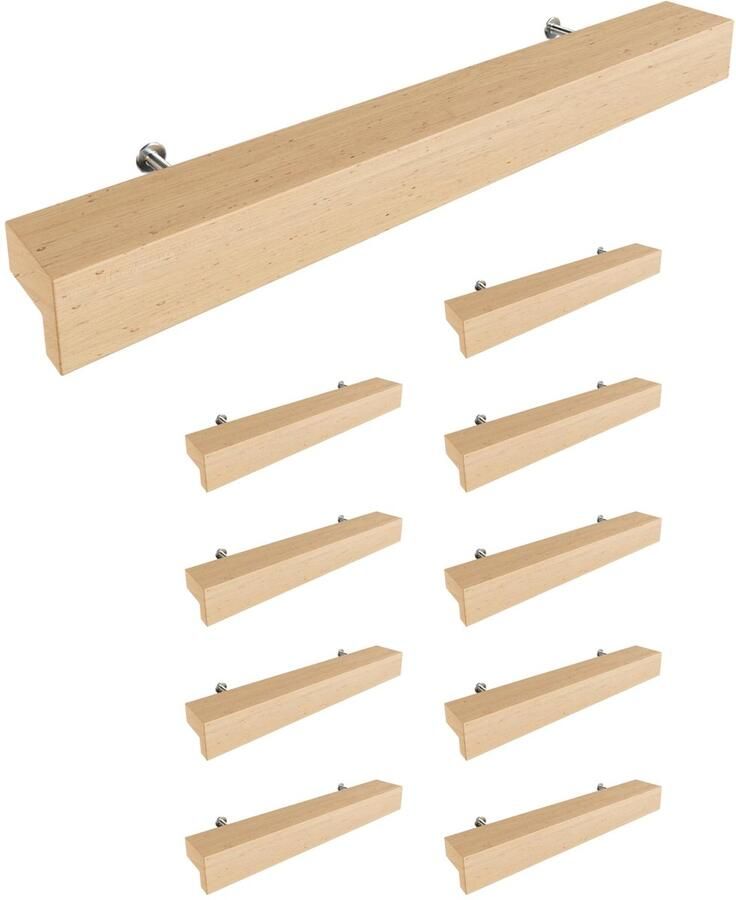 Boraboi Elegante Beukenhouten Meubelgrepen voor Interieurstijlen Set van 10 Stuks