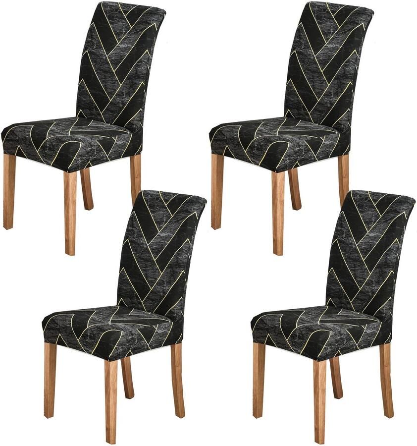 Boraboi Elegante en Stretchbare Stoelhoezen Set van 4 voor Gelegenheden
