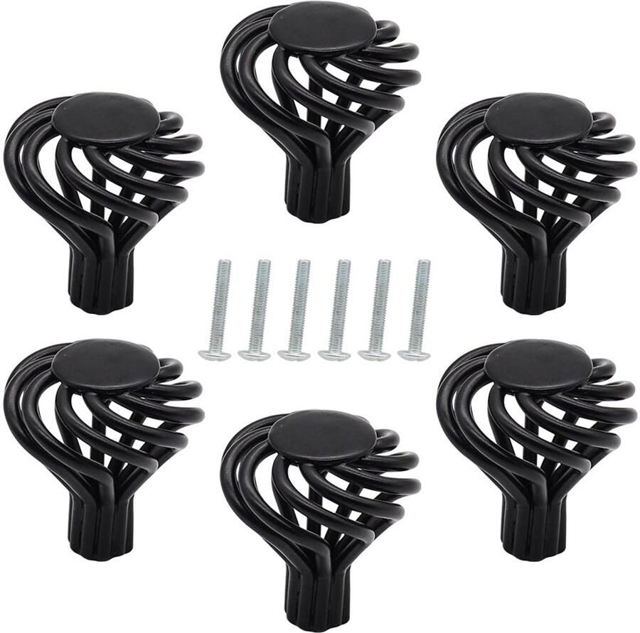 Boraboi Elegante Holle Spiraalvormige Ladegrepen voor Keuken en Badkamer Set van 6 Stuks