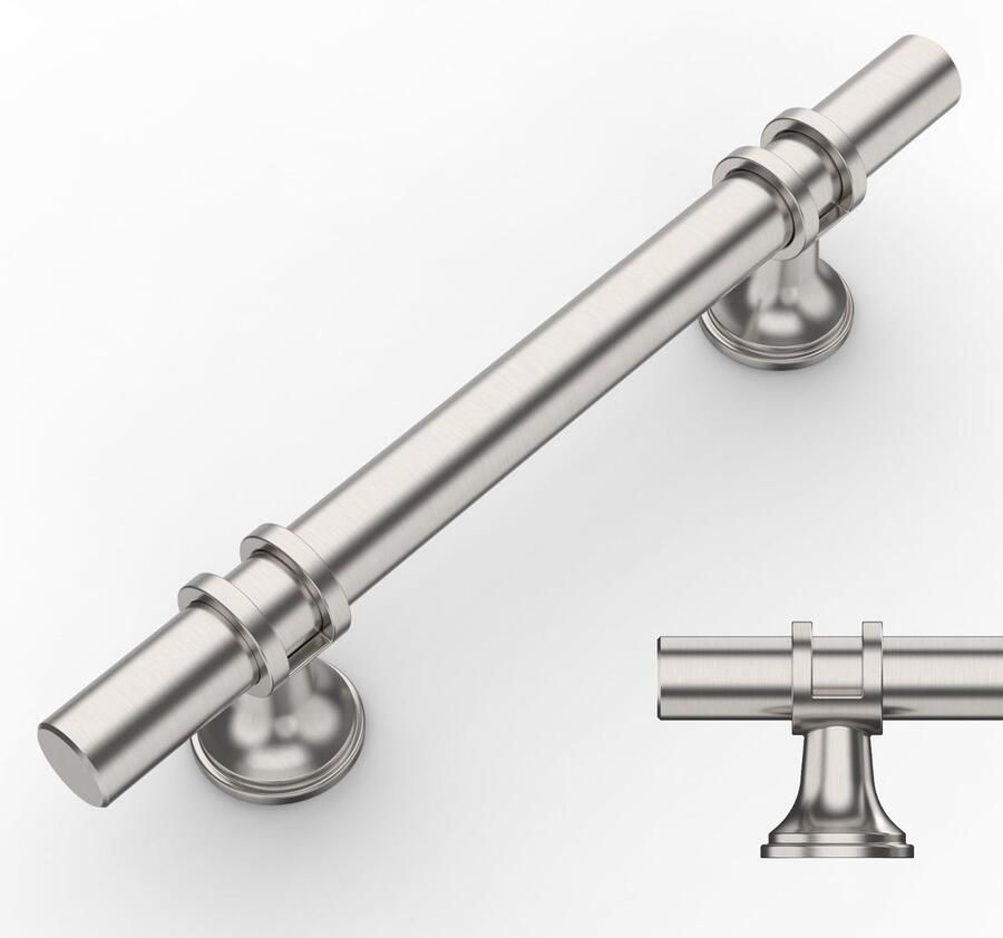 Boraboi Elegante Set van 10 Geborstelde Nikkel Meubelgrepen voor Toepassingen