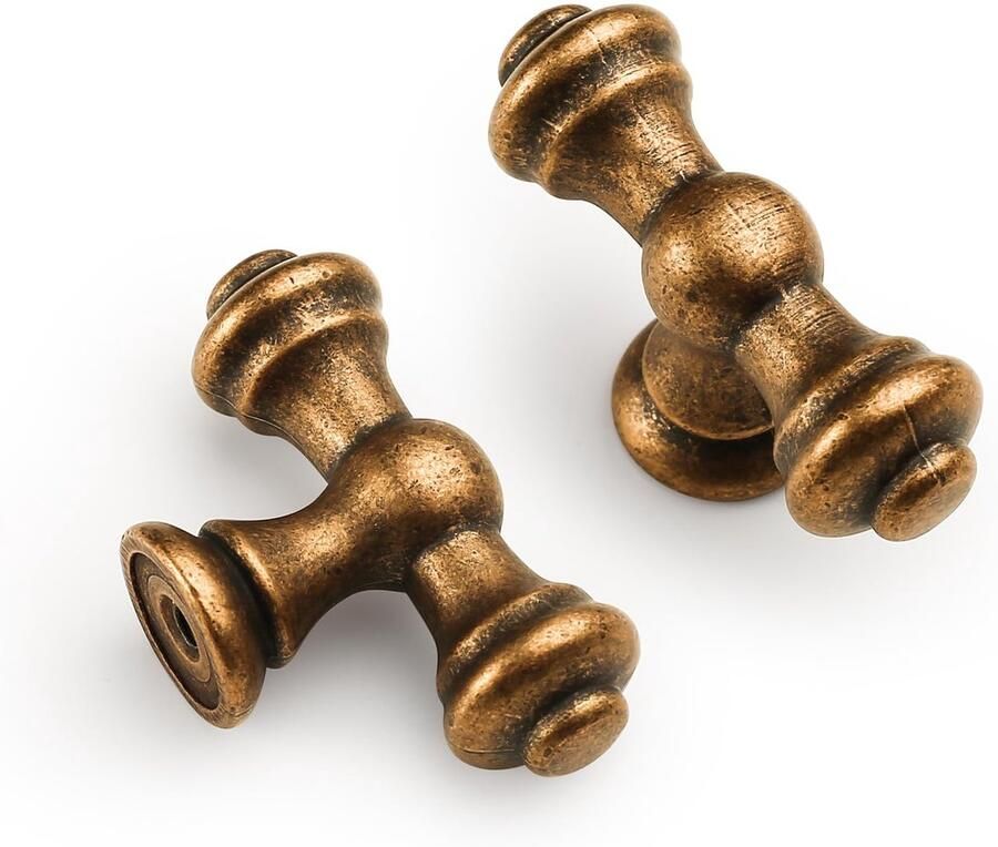 Boraboi Elegante Set van 6 Antiek Messing Meubelknoppen voor Keuken en Kasten