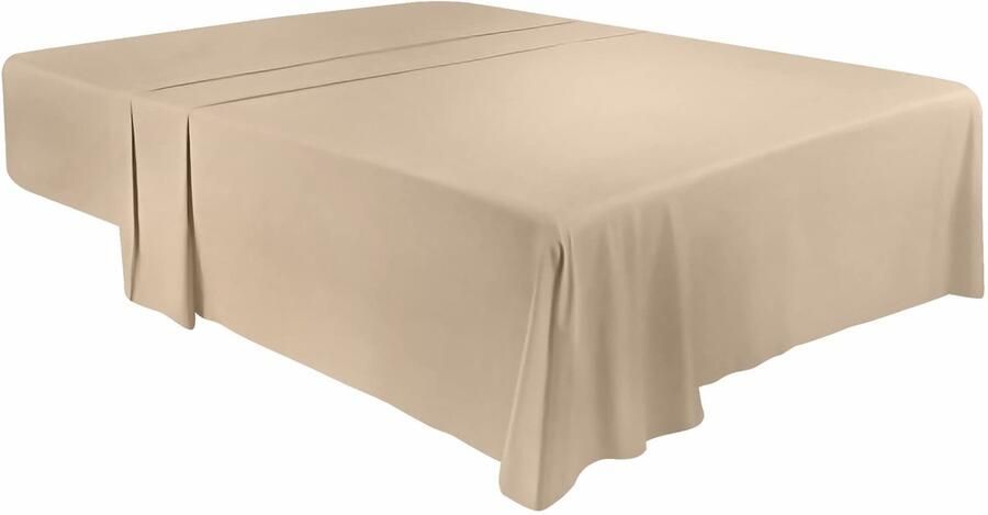 Boraboi Extra Groot Zacht Plat Laken van Microvezel voor Kingsize Bedden Luxe Slaapkamer Accessoire