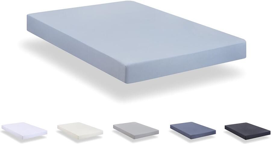 Boraboi Extra Zacht en Luxe Spannbetttuch van Geborstelde Microvezel voor Matrassen 140 x 190 200 cm in Lichtblauw