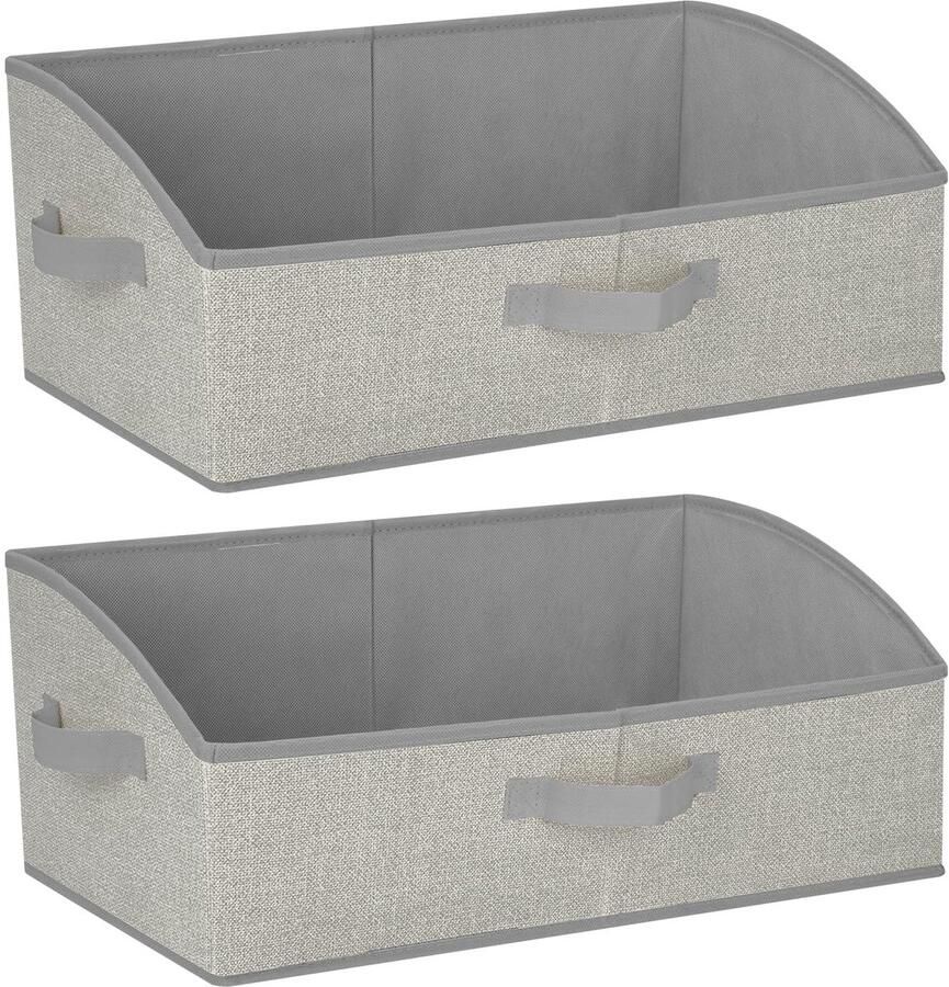 Boraboi Handige Opbergboxen met Handgrepen voor Kleding Speelgoed en Gereedschap – 28L Set van 2