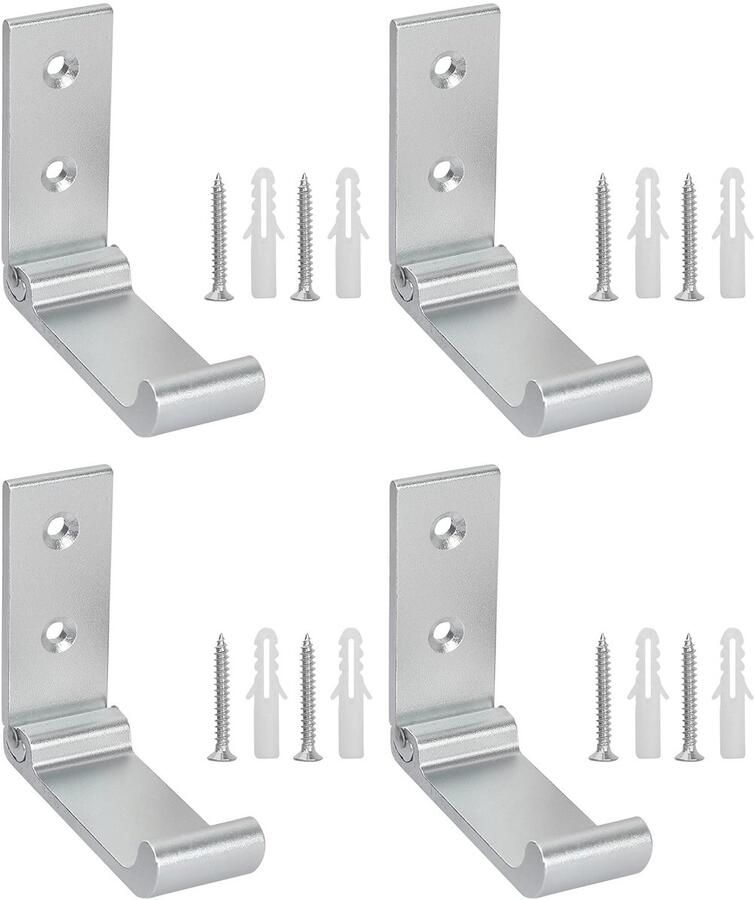 Boraboi Innovatieve Opvouwbare Aluminium Wandhaken Set van Vier voor Ruimtes en Toepassingen