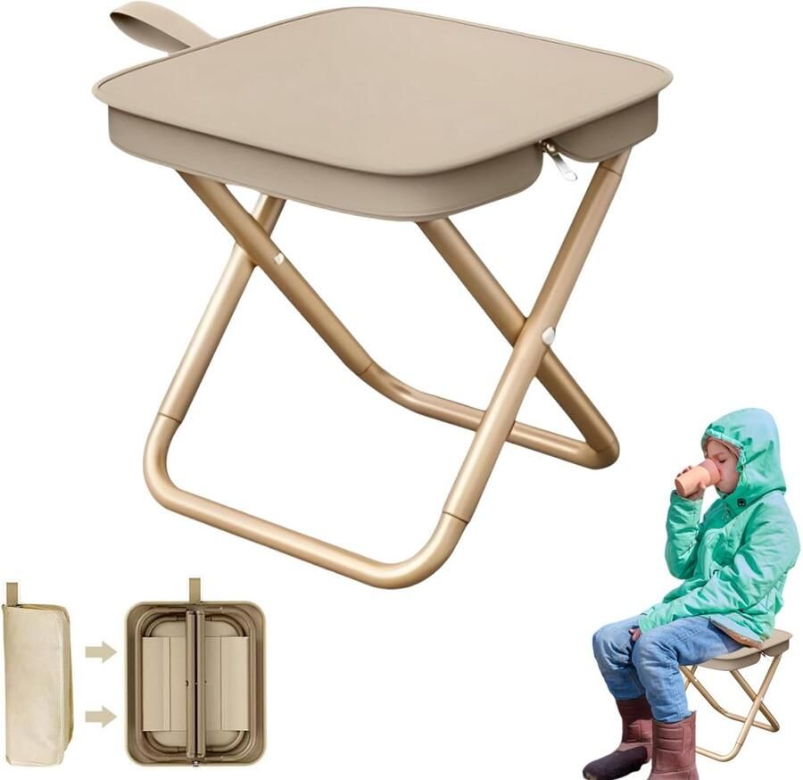 Boraboi Kleine en Draagbare Opvouwbare Kruk voor Outdoor en Reizen Compact en Lichtgewicht