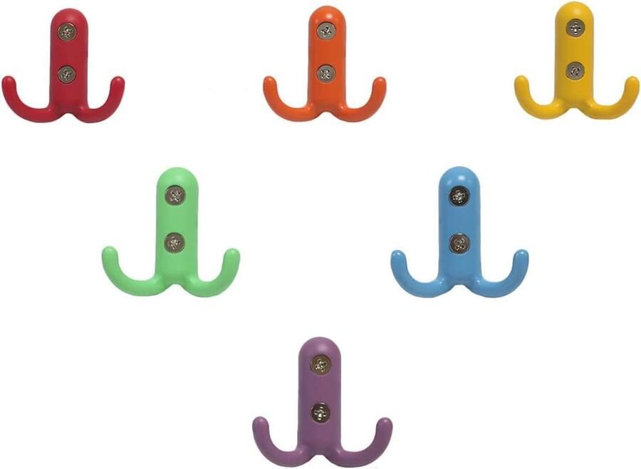 Boraboi Kleurrijke Decoratieve Muurhaken voor Kinderen Set van 6 Creatieve Kapstokhaken en Meer