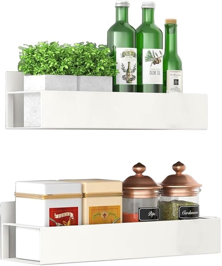 Boraboi Magnetisch Kruidenrek voor Keuken en Koelkast Set van 2 Handige Organizers
