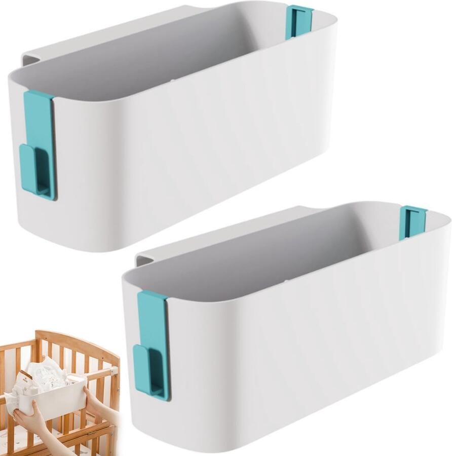 Boraboi Multifunctionele Bed Organizer met Afneembare Haken voor Opbergen van Items