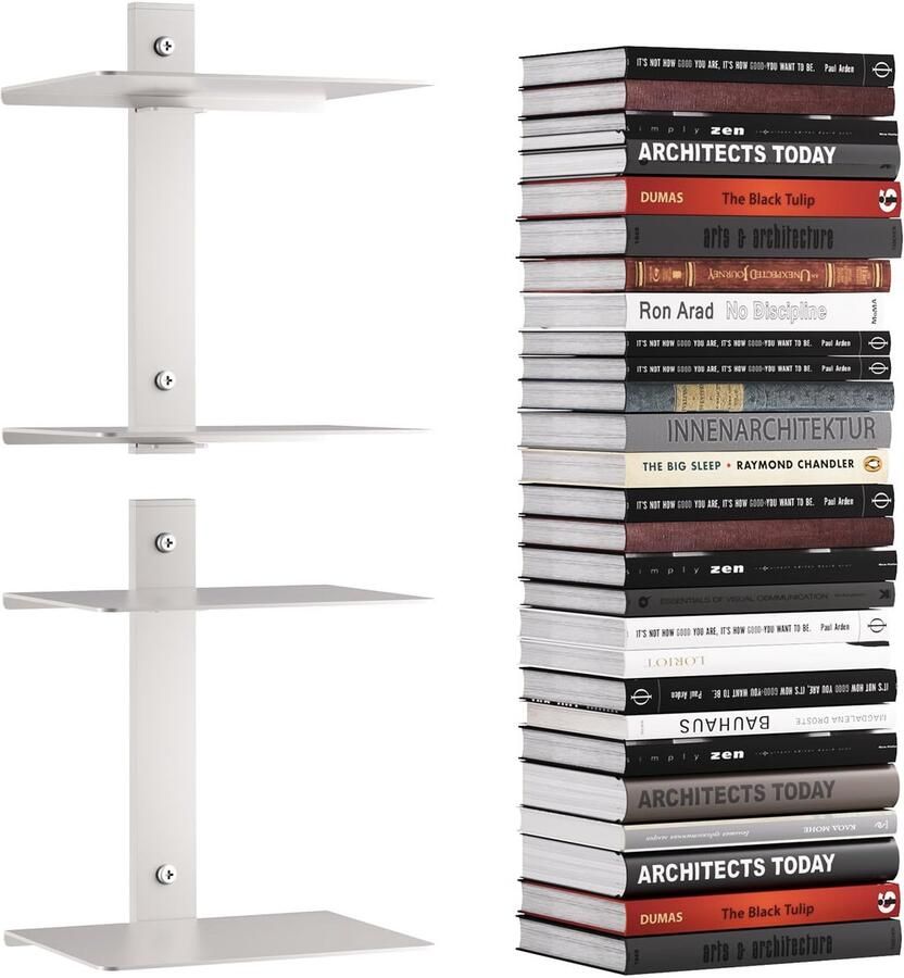 Boraboi Onzichtbaar Zwevend Wandrek voor Boeken en Decoraties Stijlvolle Ruimtebesparende Opbergoplossing