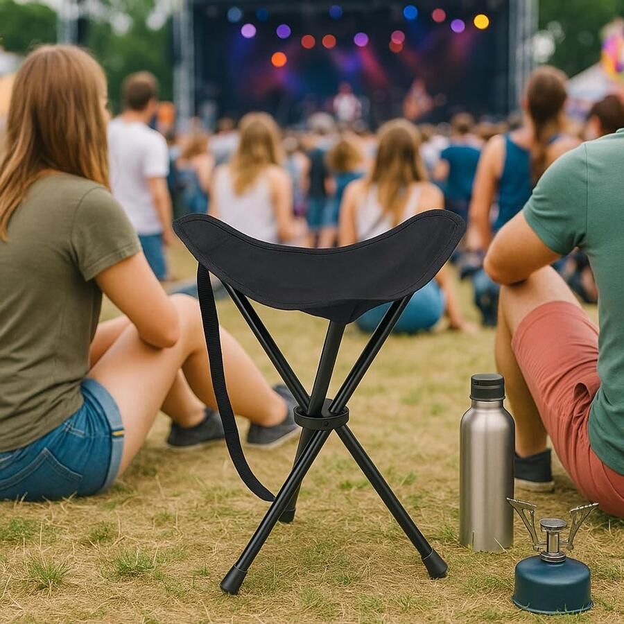 Boraboi Opvouwbare Driepootkruk voor Camping Festivals en Outdoor Activiteiten Ultralicht en Draagbaar Design