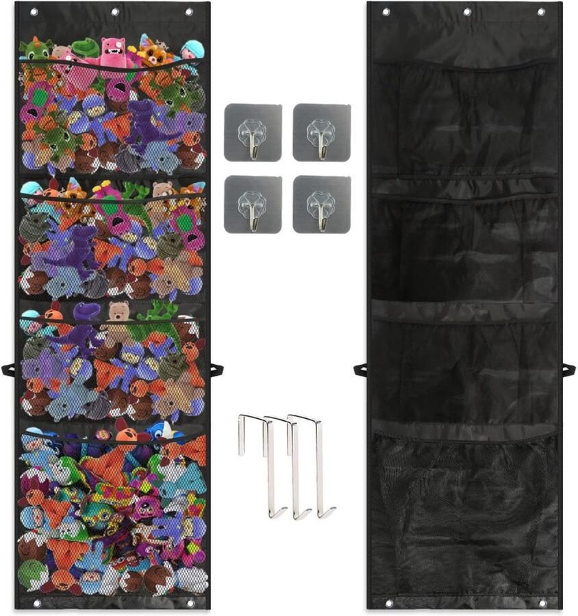 Boraboi Over Deur Hangende Organizer Met 4 Ruime Compartimenten Voor Badkamer En Keuken