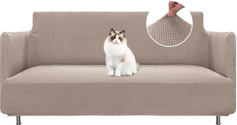 Boraboi Oversized Stretchbare Bankhoes voor 2-Zitsbanken met Elastische Bescherming voor Huisdieren en Kinderen