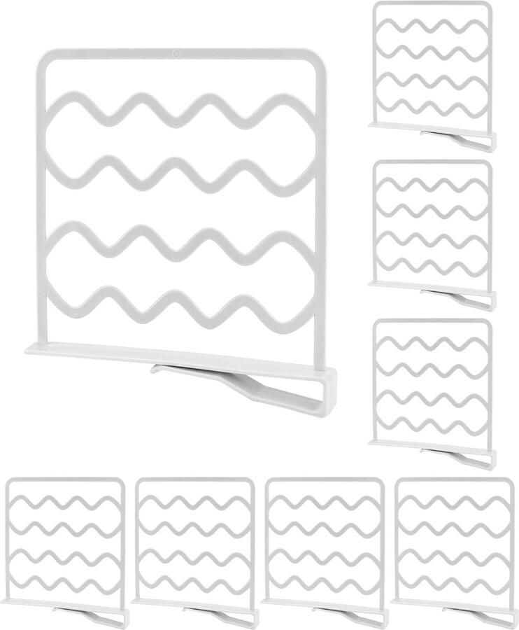 Boraboi Praktische Plankverdelers voor Kastorganisatie – Set van 8 Stuks Eenvoudig te Installeren Zonder Boren