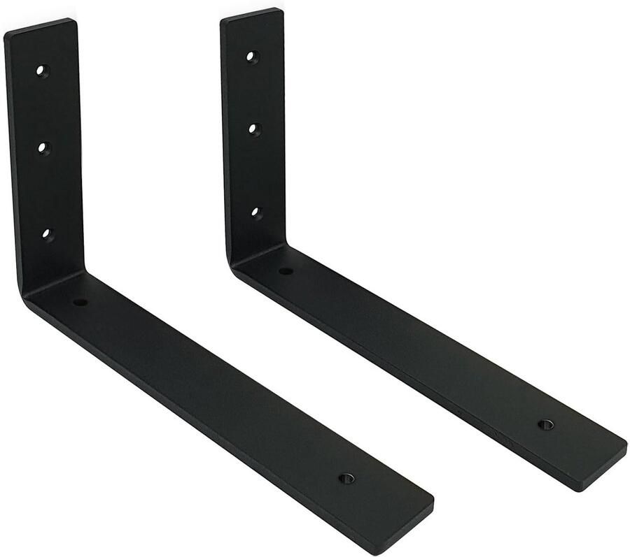 Boraboi Robuuste Zwart Metalen Plankhouders Voor Zware Belasting En Moderne Interieurstijl