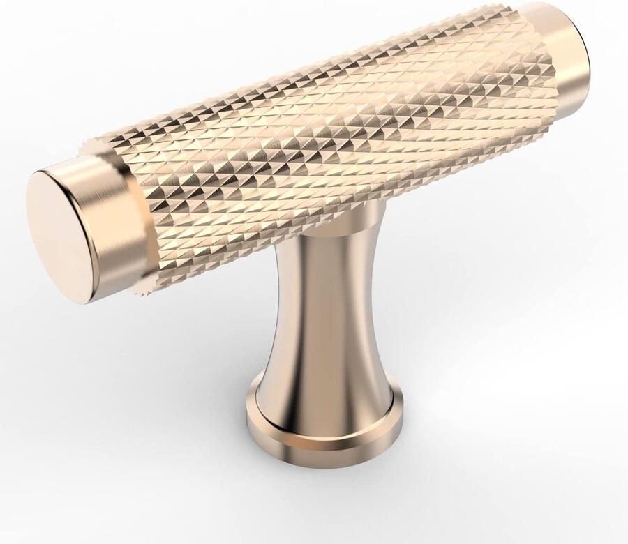 Boraboi Set van 10 Luxe Geborstelde Messing Meubelknoppen voor Keuken en Kast met Schroeven