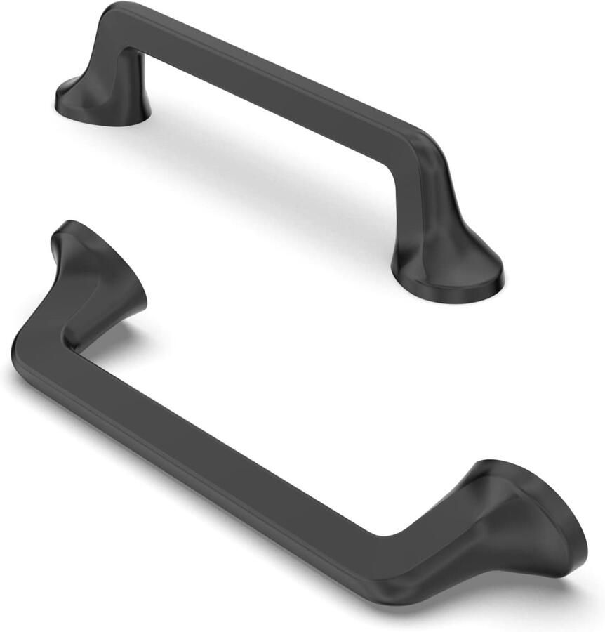 Ibenzoa Set van 10 Klassieke Mat Zwarte Meubelgrepen voor Keuken en Badkamer Renovatie