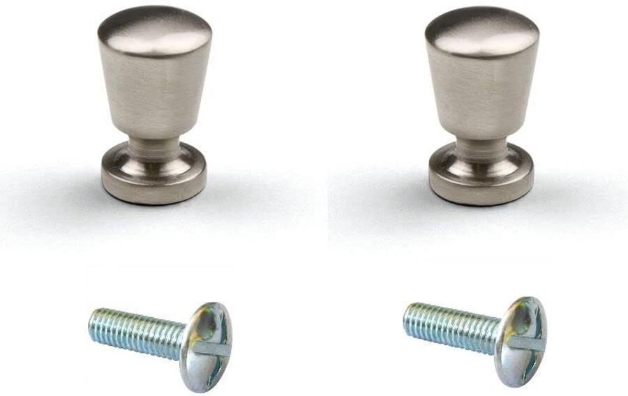 Boraboi Set van 2 Moderne Geborsteld Nikkel Meubelknoppen met Schroeven voor Kast en Lade