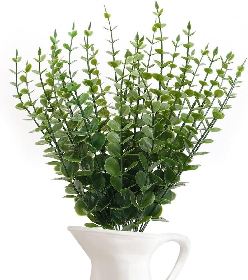 Boraboi Set van 30 Stuks Kunstmatige Eucalyptusbladeren voor Unieke Tafel- en Bruiloftsdecoratie