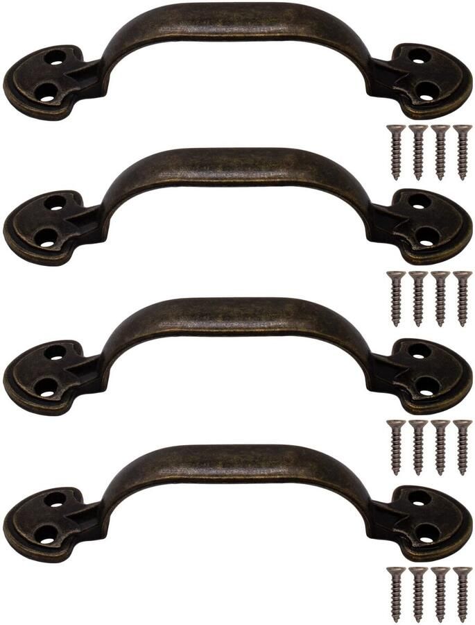 Boraboi Set van 4 Klassieke Bronskleurige Meubelgrepen voor Lade- en Kastverfraaiing