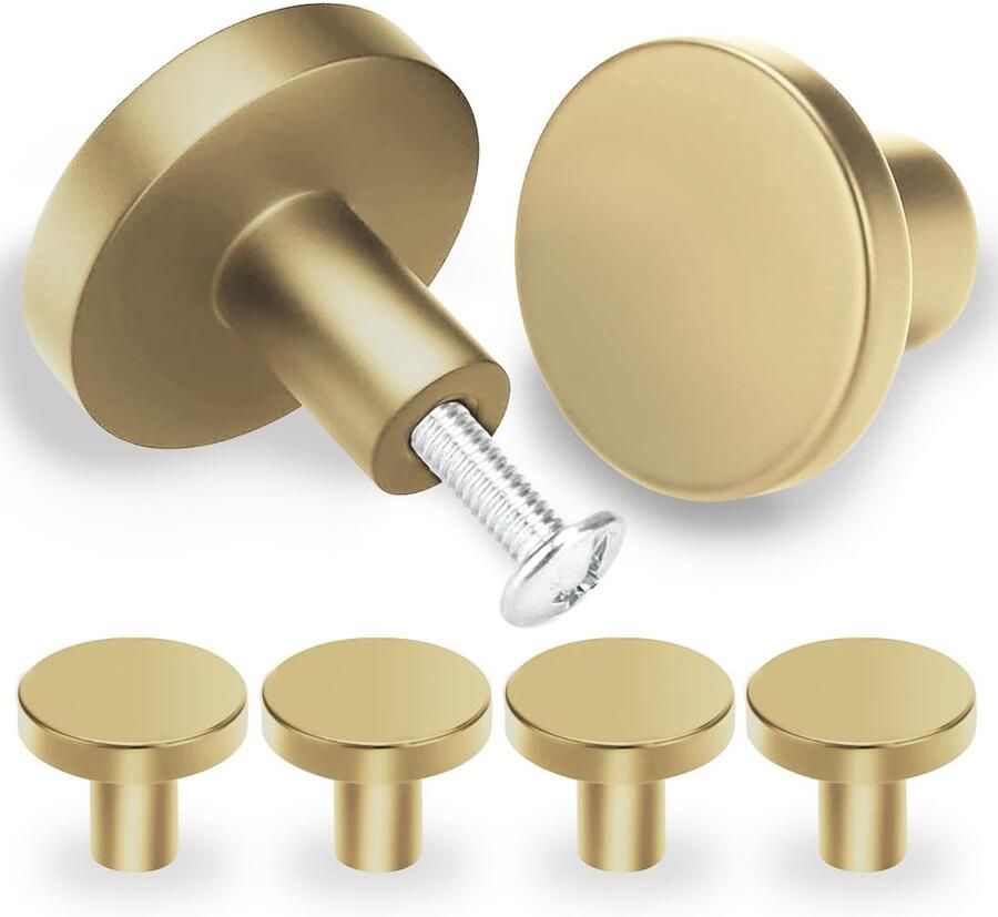 Boraboi Set van 6 luxe gouden meubelgrepen en kastknoppen voor een stijlvolle afwerking