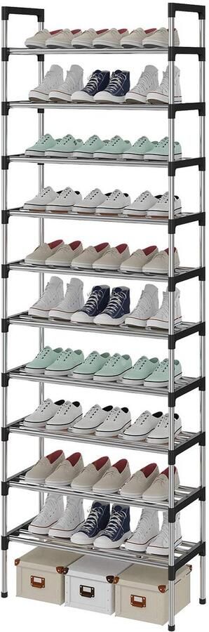 Boraboi Slim Ontworpen Schoenenrek Met 10 Lagen Voor Maximale Schoenopslag In Elk Interieur