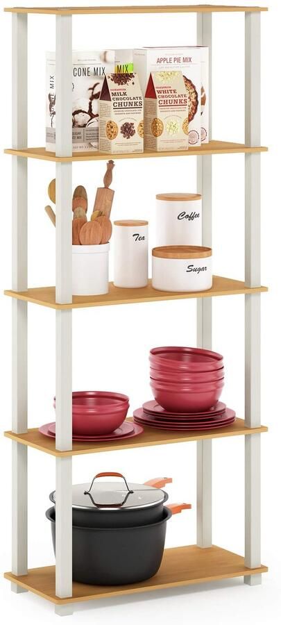 Boraboi Stijlvol en Functioneel 5-Laags Open Kast voor Elke Kamer met Extra Opslagruimte