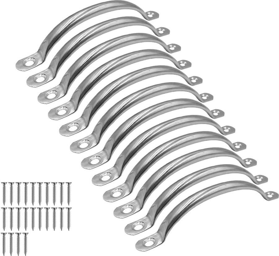 Boraboi Stijlvolle 12-delige Roestvrijstalen Handgrepen Set voor Keuken Kast en Badkamer Meubels