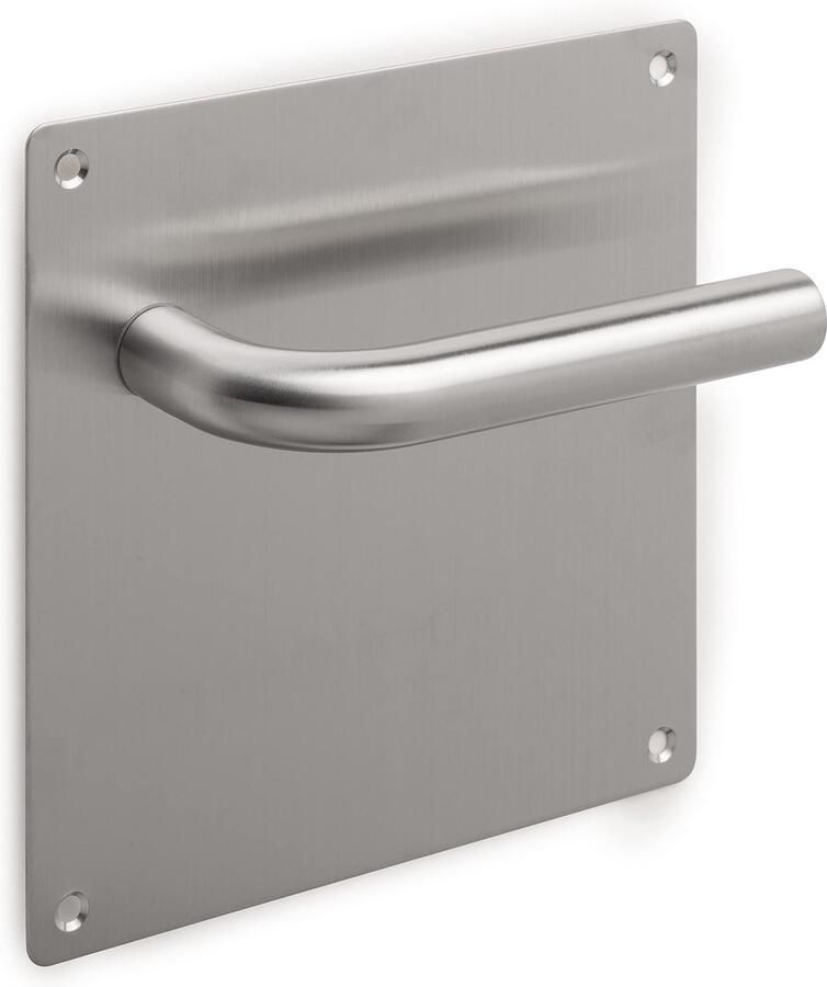 Boraboi Stijlvolle Deurkrukset met L-vorm en Nikkelafwerking voor Binnendeuren Inclusief Bevestigingsmateriaal