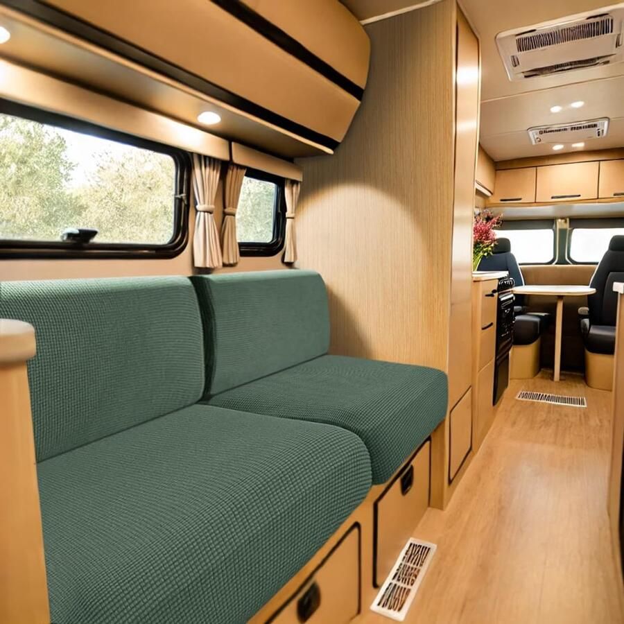 Boraboi Stijlvolle en Antislip Hoes voor Caravankussens met Jacquard Design en Verstelbare Elastische Band