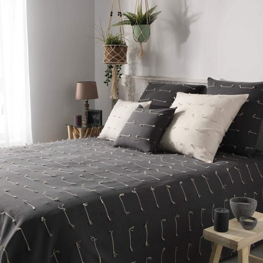 Boraboi Stijlvolle en Comfortabele Sprei voor Eenpersoonsbed in Antracietkleur 180x220cm